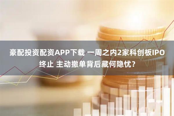 豪配投资配资APP下载 一周之内2家科创板IPO终止 主动撤单背后藏何隐忧？