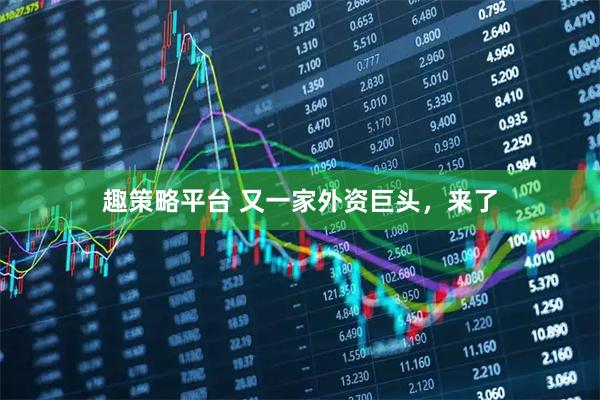 趣策略平台 又一家外资巨头，来了