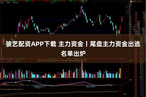 骏艺配资APP下载 主力资金丨尾盘主力资金出逃名单出炉